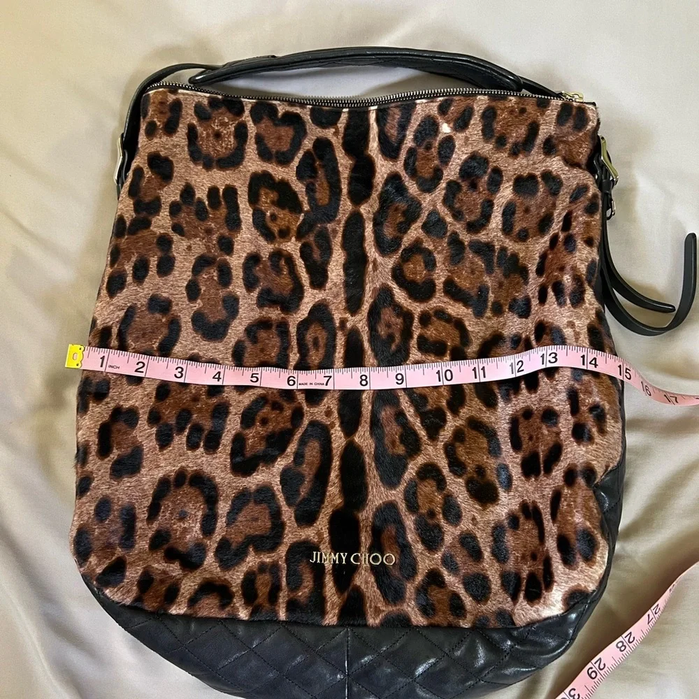 Jimmy Choo leopard calf hair and leather bag - Picture 3 of 16